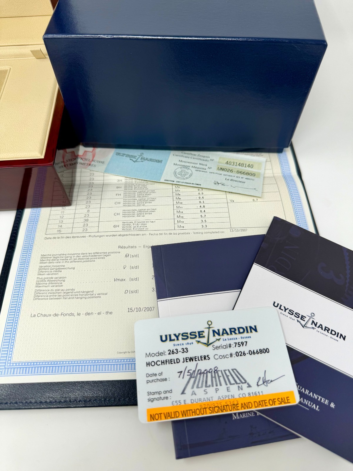 Ulysse Nardin Maxi Marine Diver 18 Gold Medals Special Edition Yellow Full Set