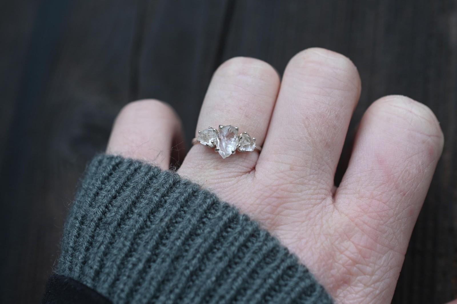 Engagement ring Lake county diamond sterling silver size 3 4 5 6 7 8 9 10 11 12