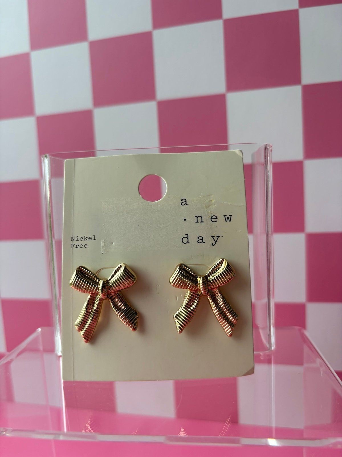 Gold Bow Earrings