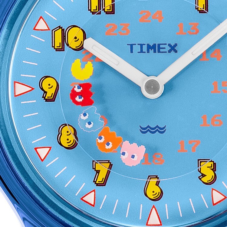 Timex Pac-Man Collaboration Camper TW2V94000 Quartz 30mm Wrist Watch Light Blue