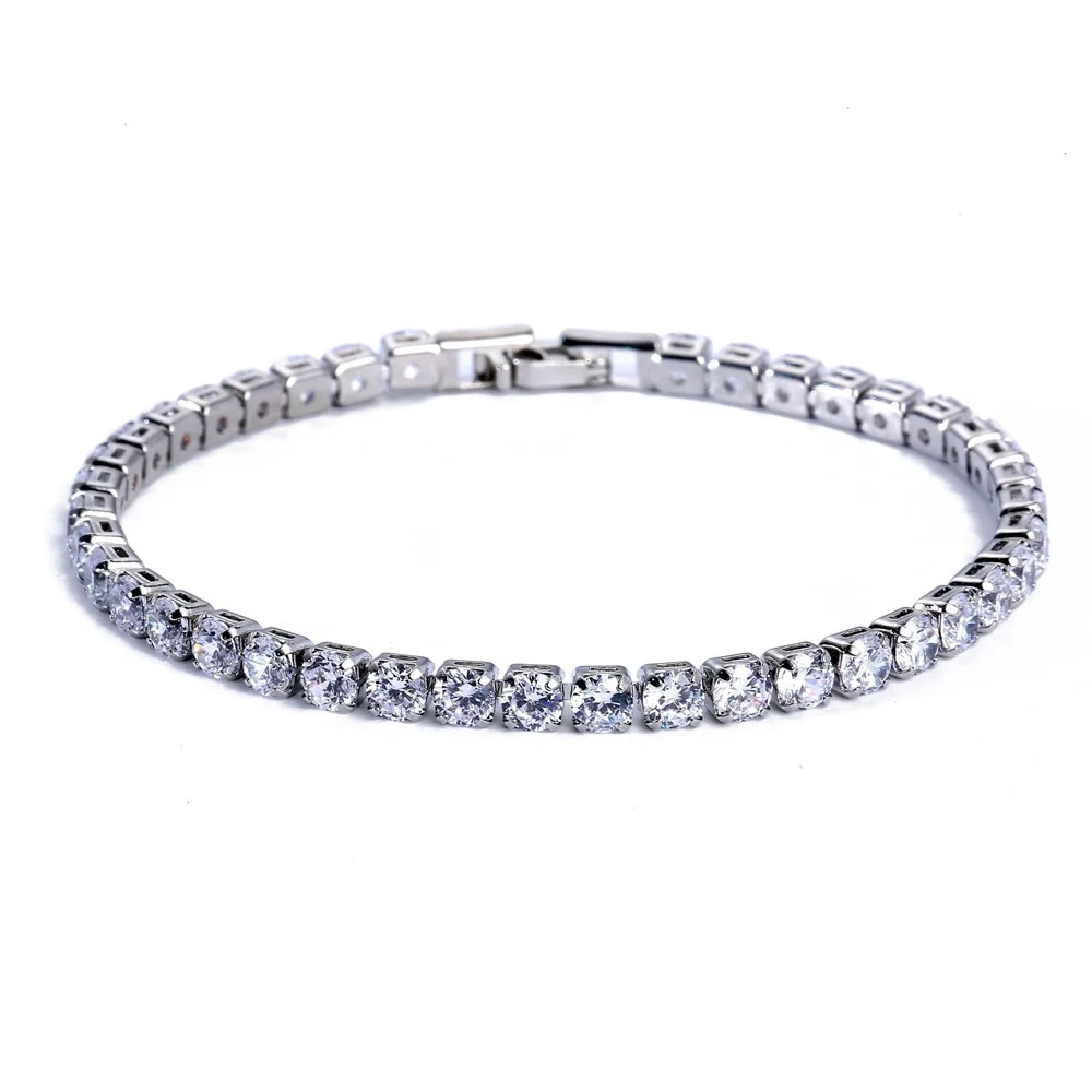 Women’s Tennis Bracelet 925 Sterling Silver Moissanite Wedding Jewelry Gift