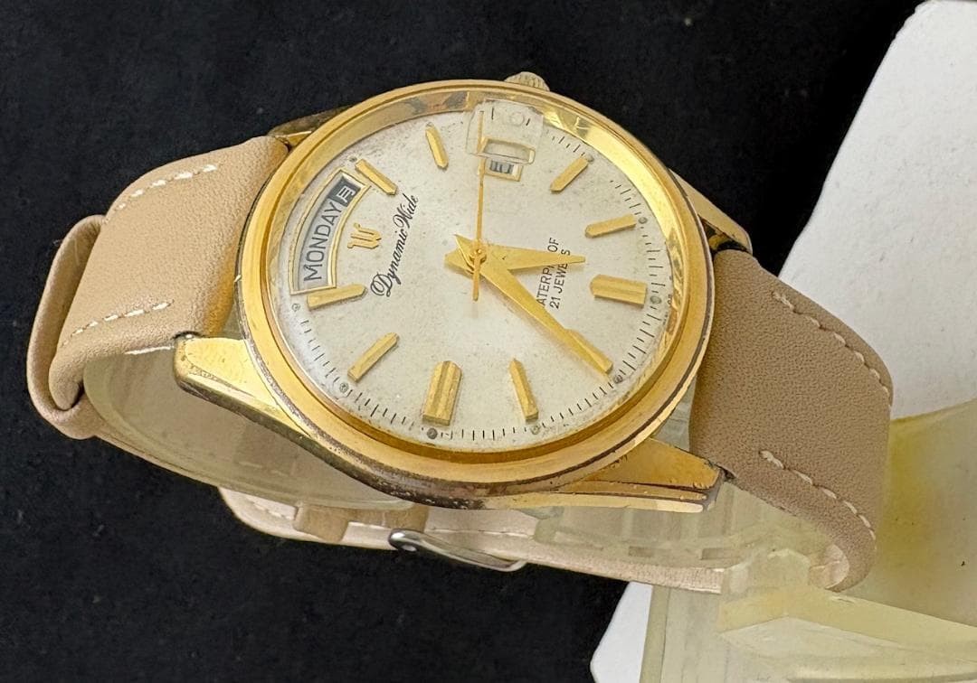 Ricoh Dynamic Wide Automatic Mens Watch, Leather Band 35x41mm
