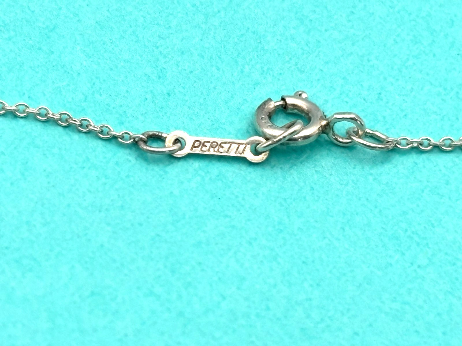 Tiffany & Co Bean 20mm Necklace Pendant Sterling Silver SV925 Elsa Peretti Used