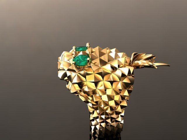 Men’s Pineapple Skull Style Gothic Punk 925 Sterling Silver Statement Rings