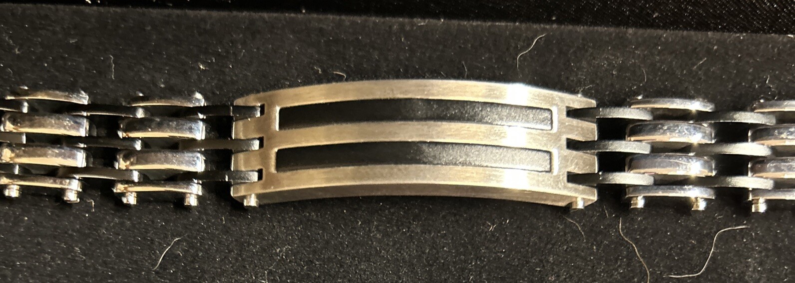 Italian Bracelet Stainless Steel WITH CASE NEW NEVER WORN 8 INCHES