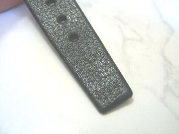 AUTHENTIC TROPIC 16MM NOS 60’S SWISS BLACK DIVE BAND STRAP STRAIGHT END *6689