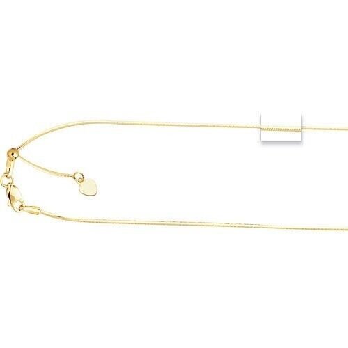 14k White Gold 22″ Adjustable Snake Pendant Chain/Necklace 3.3 gram