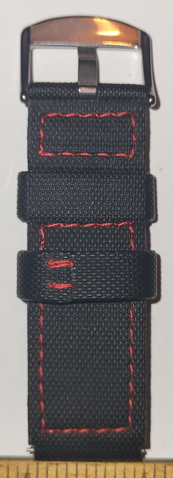 NOS Pro-Grade Sailcloth Composite 22mm Notched Dive Strap (Flares to 24mm) 