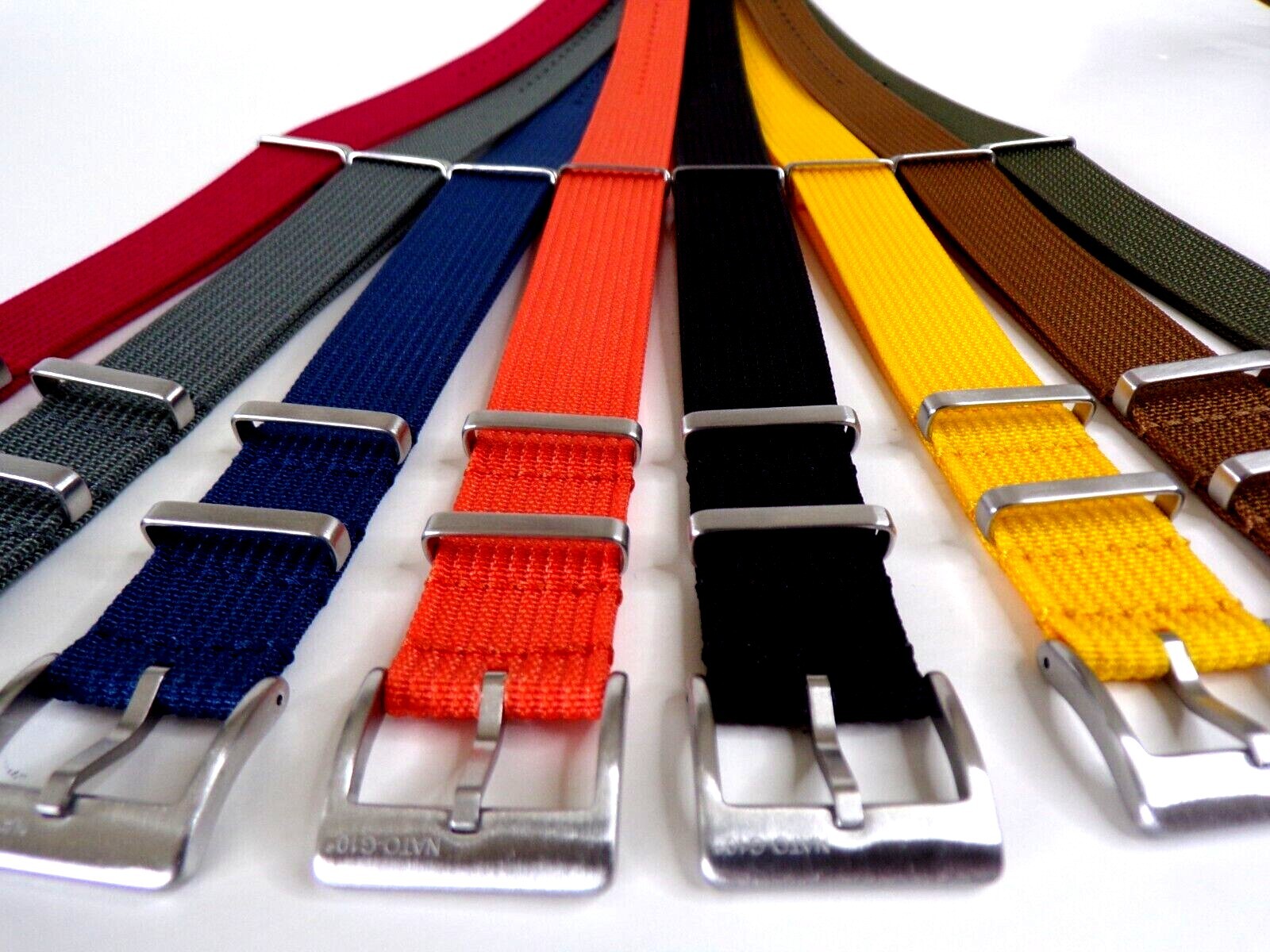 NATO G10 ® NEW RIBBED WR Nylon military RAF watch band Pilot strap IW SUISSE usa