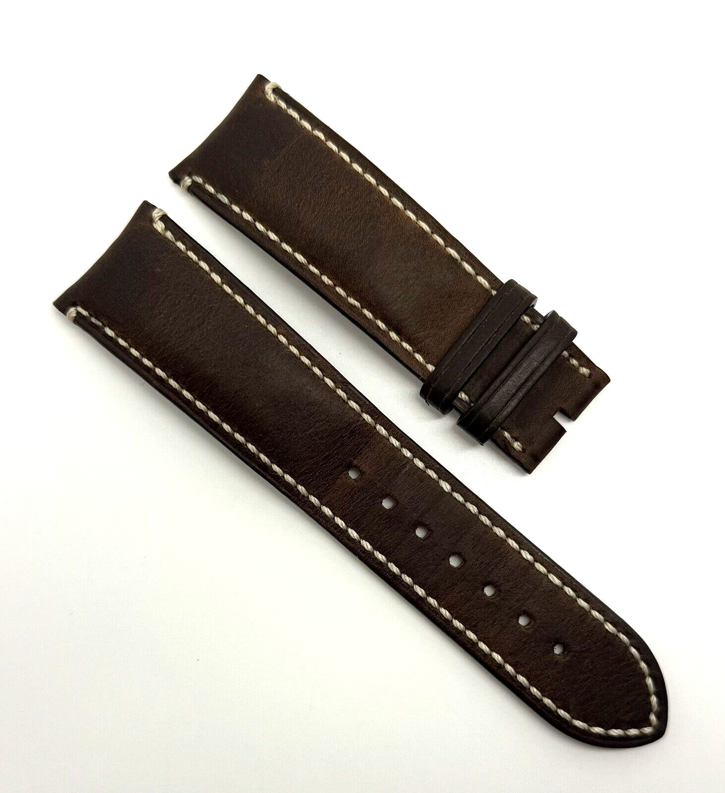 Authentic H. Moser & Cie 22mm x 20mm Brown Calfskin Leather Watch Strap Band OEM