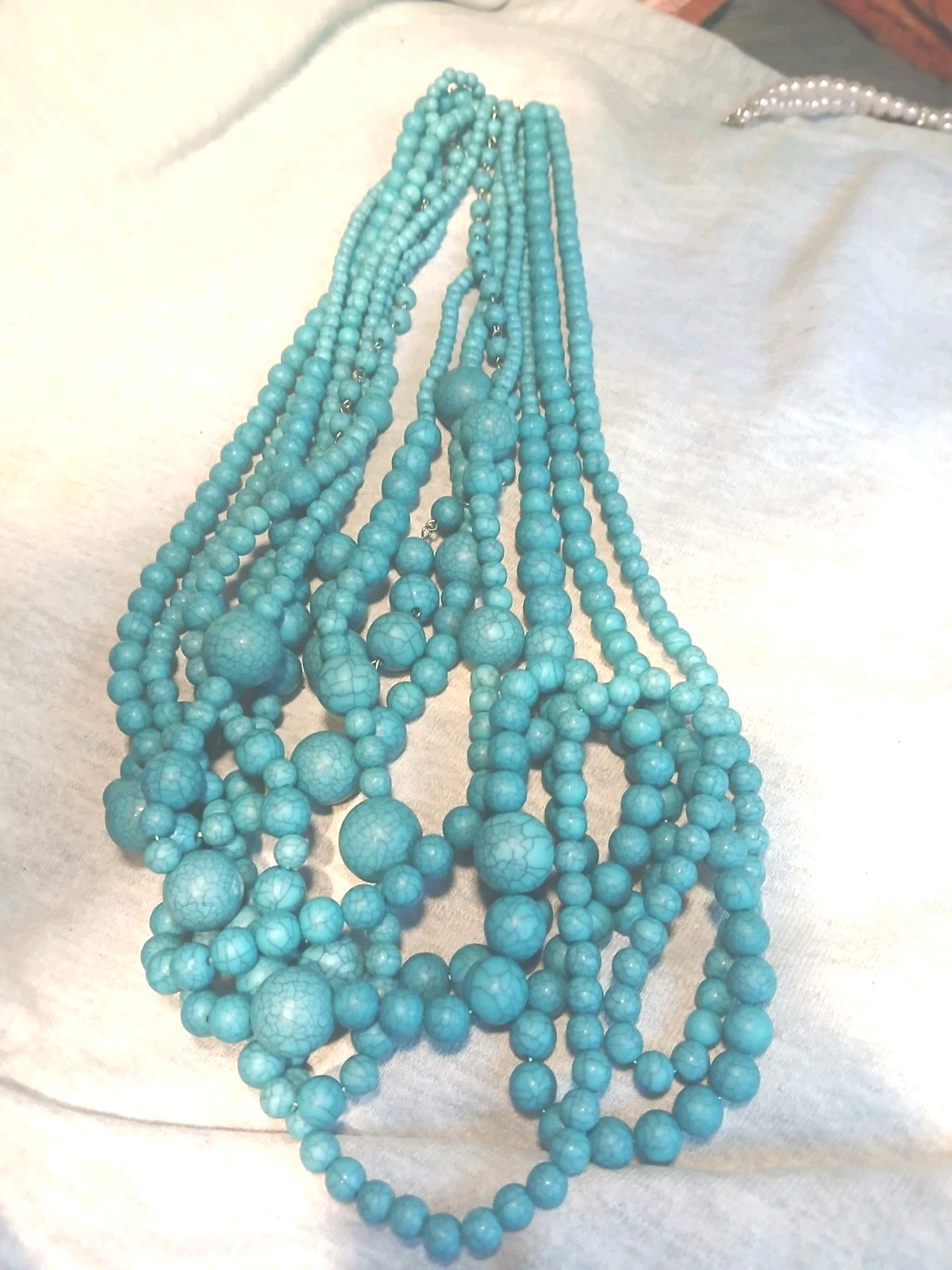 Natasha Turquoise Dyed Howlite Layered Necklace
