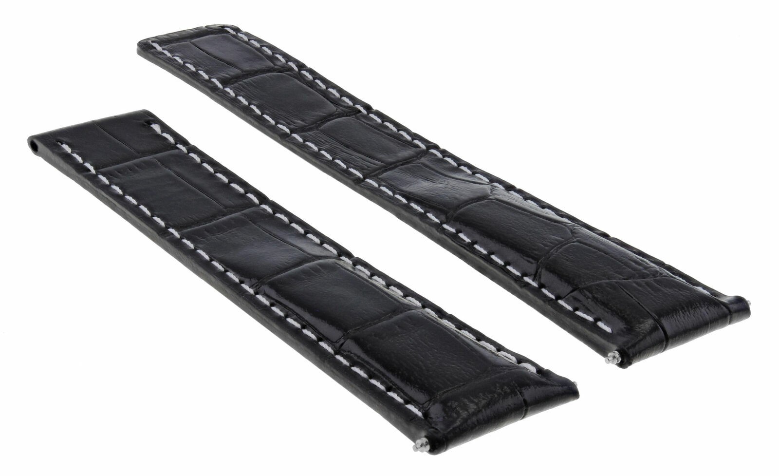 18MM LEATHER STRAP BAND FOR 18/16 TAG HEUER F1 WA1218 DEPLOYMENT CLASP BLACK WS