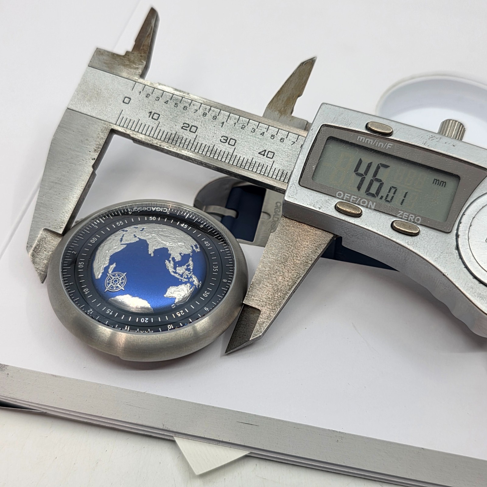 Ciga Design Blue Planet II Earth 46mm Stainless Steel Automatic Watch Blue Band