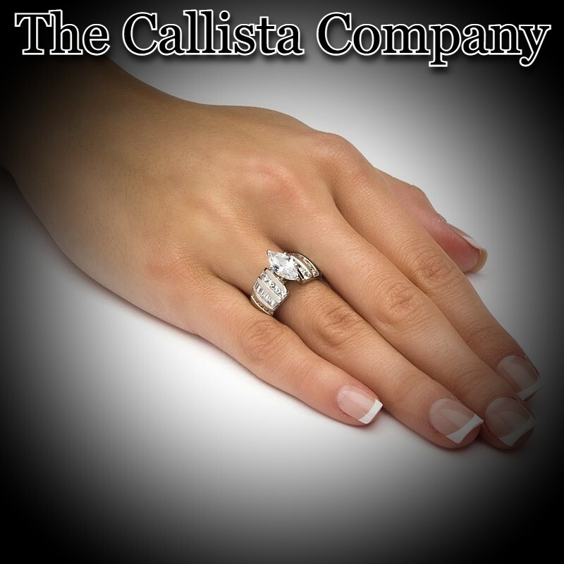 LAB-CREATED 1.62 CT MARQUISE CUT CLEAR 3A+CZ S925 STERLING SILVER RG SZ 6,7,8,9