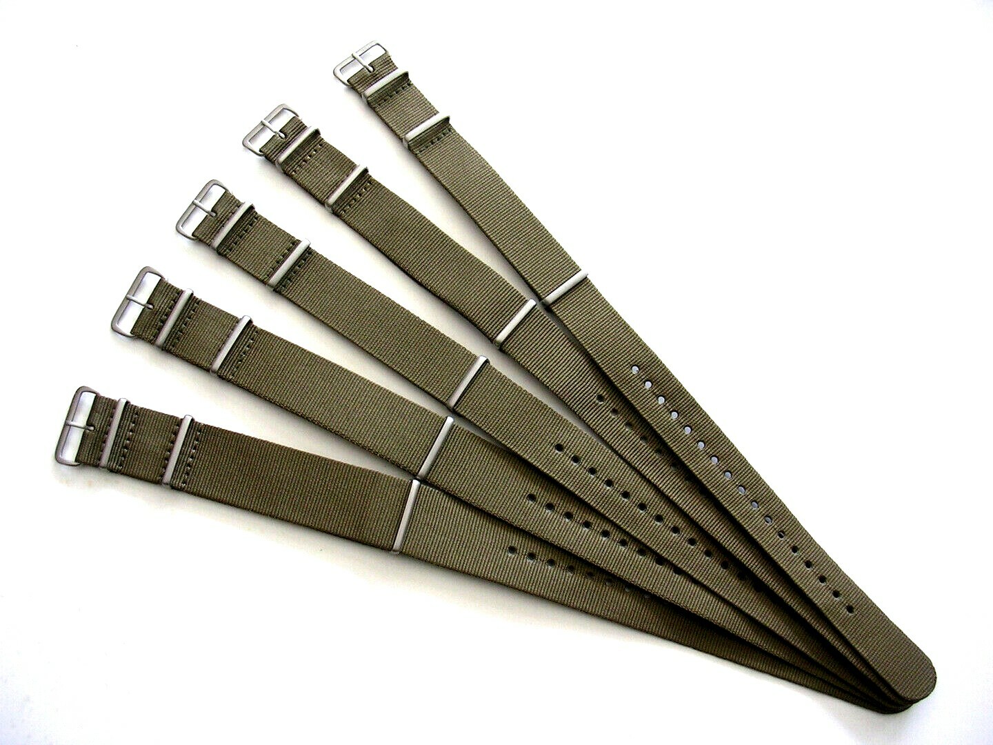 NATO G10 ® Khaki Green HD nylon Military PVD watch band RAF strap bond IW SUISSE