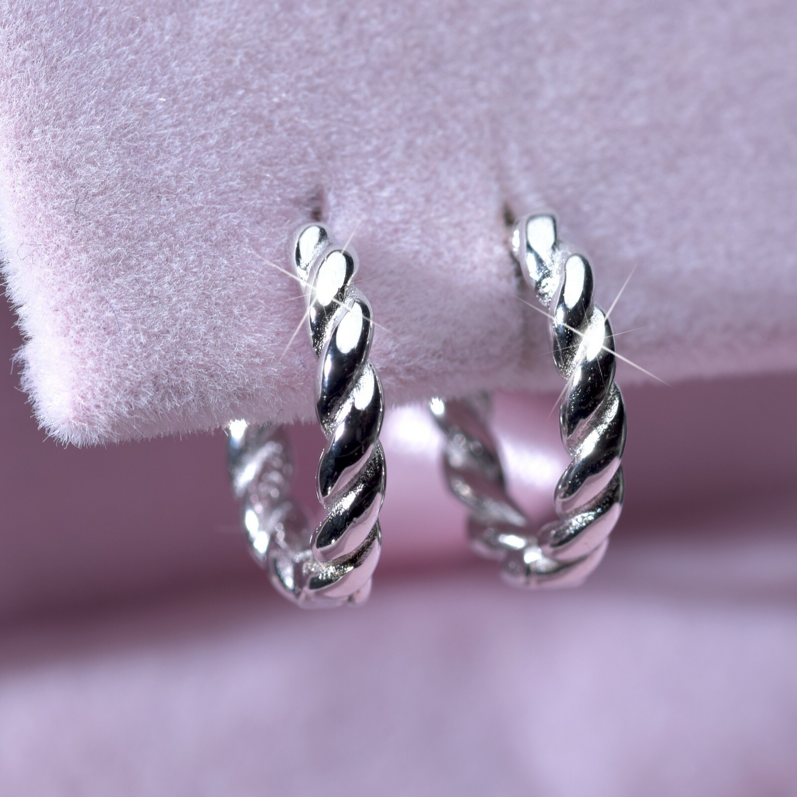 18k white gold gp REAL stamped 925 silver huggies kids earrings classic small