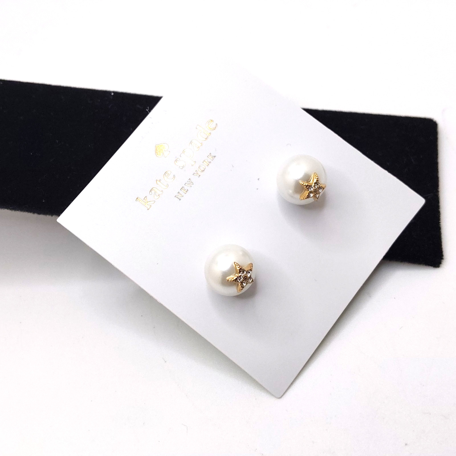 Kate Spade New York Star Quality Beautiful Cream Pearl Stud Earrings