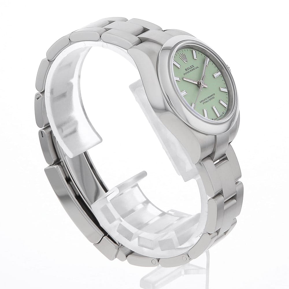 ROLEX oyster perpetual 28 276200 pistachio Random Number second hand Women
