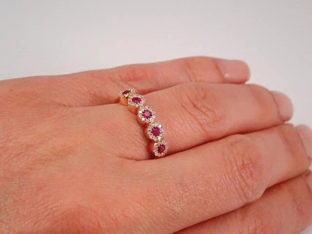 2Ct Round Cut Lab-Created Ruby Engagement Wedding Ring 14K Rose Gold Plated