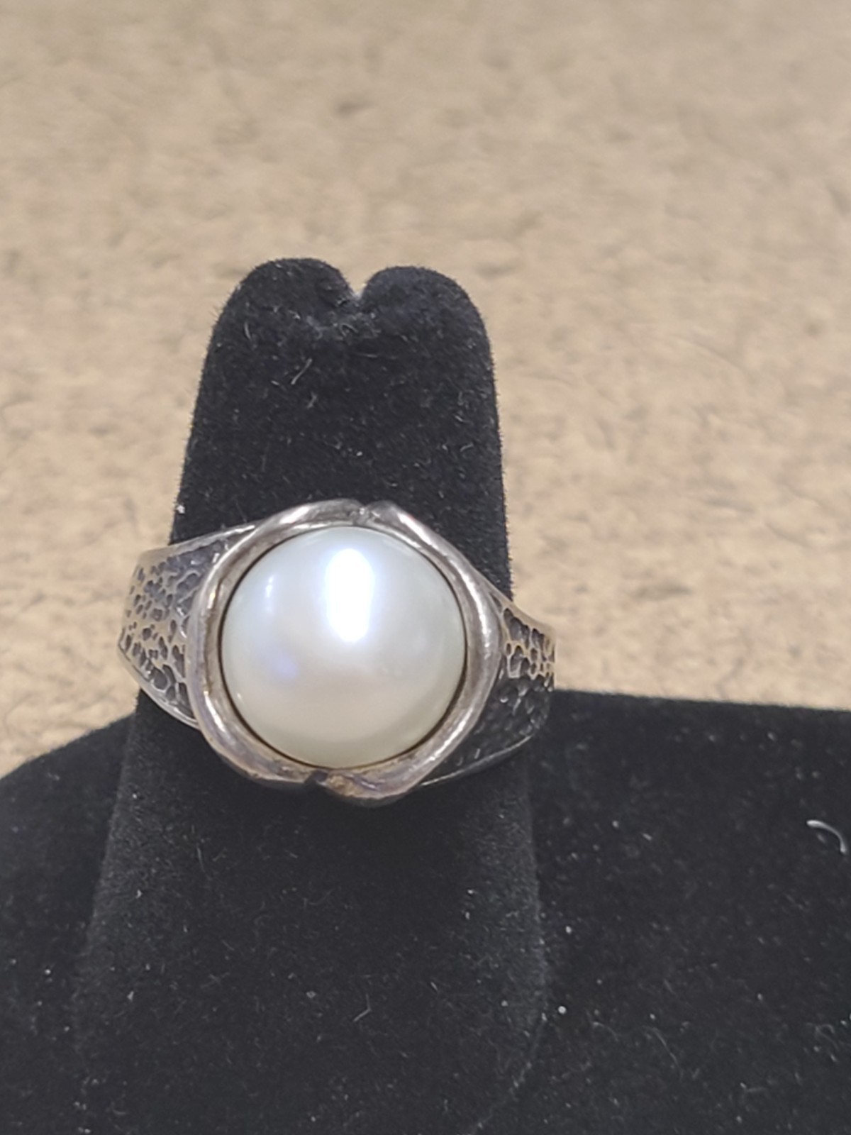 Size 7 Sterling Silver Pearl Ring