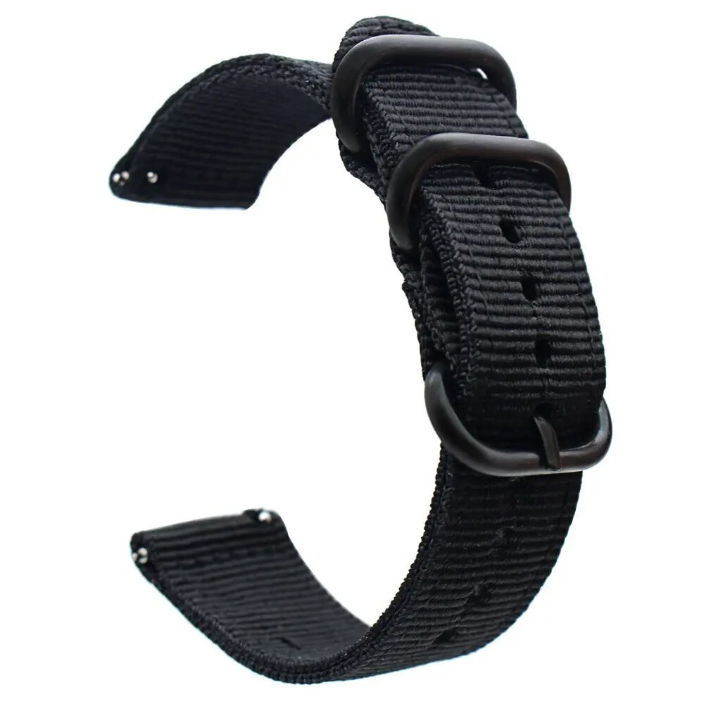 18mm 20mm 22mm 24mm Military Canvas Nylon Wrist Watch Band Strap Bracelet Sport