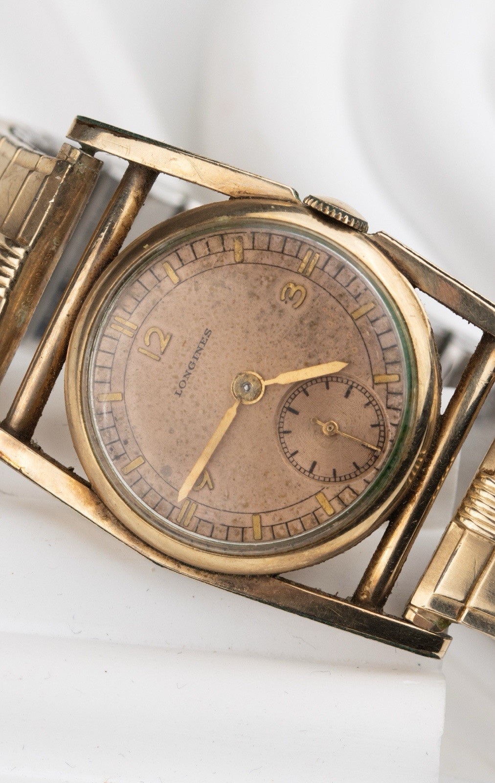1940 Longines Mainliner Vintage Manual 10L Wrist Watch 10k GF Salmon Dial – 1535