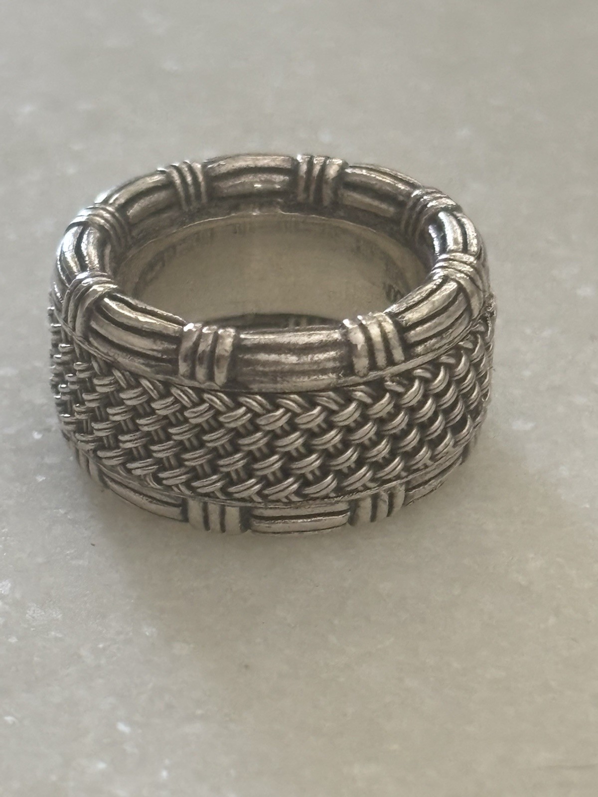 John Hardy Sterling Silver 925 Classic Chain Wide Band Ring