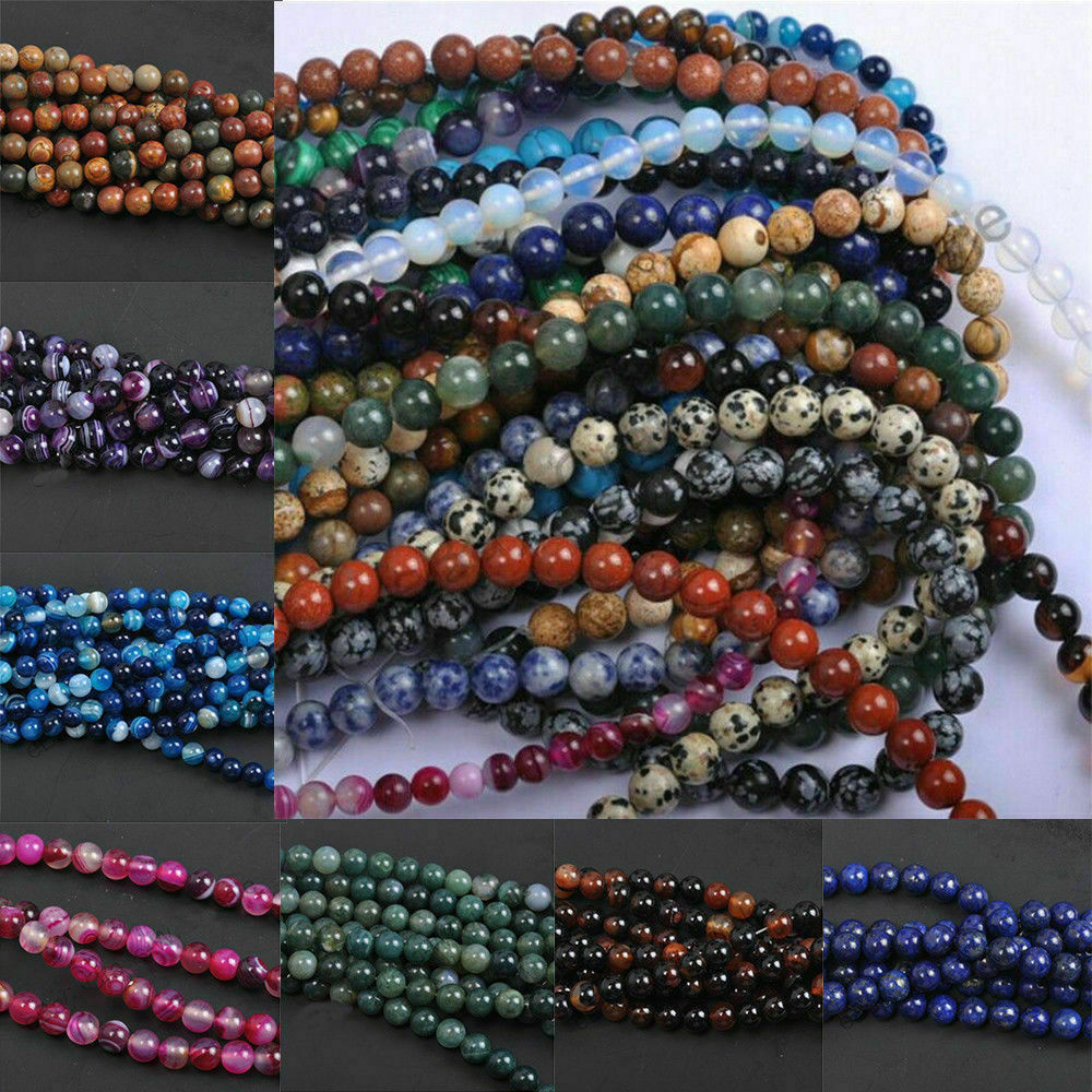 Wholesale Natural Gemstone Round Spacer Loose Beads 4MM 6MM 8MM 10MM 12MM