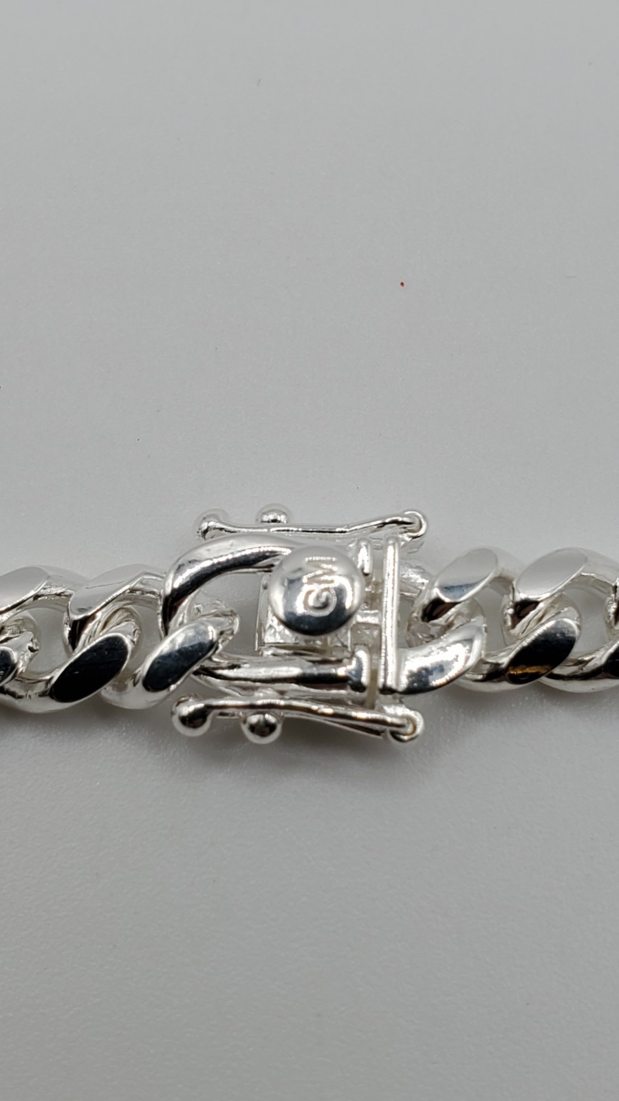 Solid 925 Sterling Silver Miami Cuban Chain 6.8mm 24″ Box Lock Men Italy, NEW