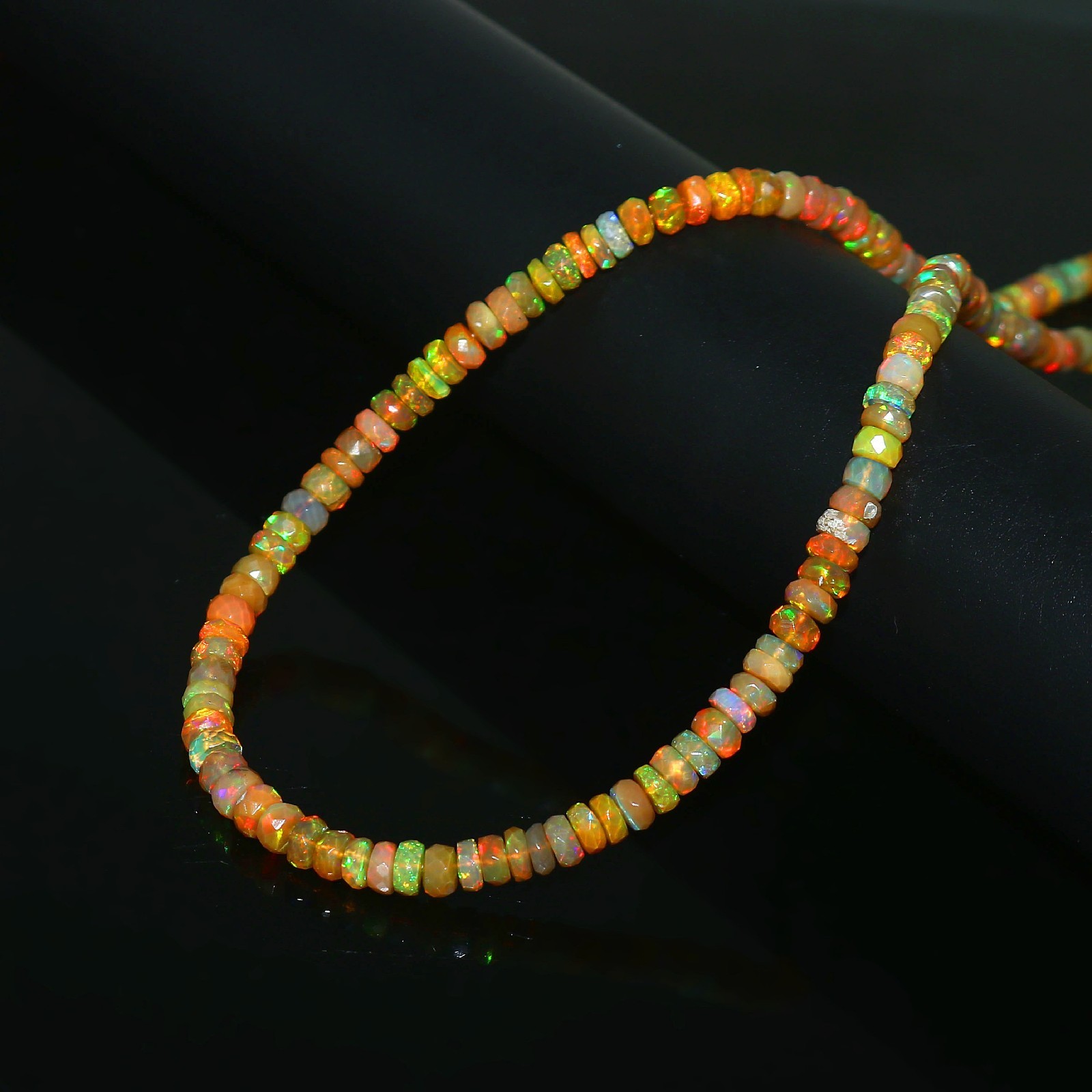 Top Quality Opal beads Statement necklace Rondelle Opal beads Gift For Friend