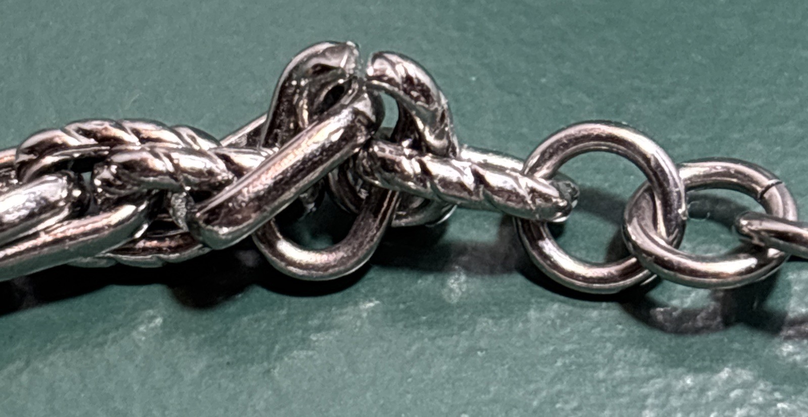 New On Tag Unisex Broadway Bounty Stainless Steel Intricate Woven Chain Bracelet