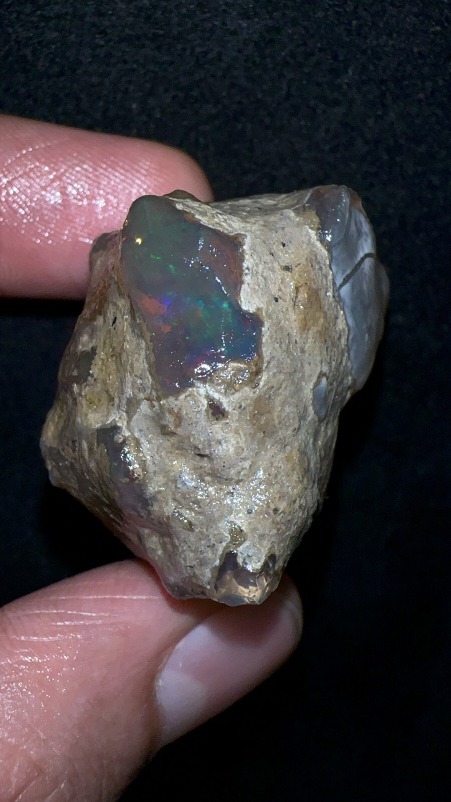 Multi Fire Opal Rough 128.50 Carat Natural Ethiopian Opal Raw Welo Opal Gemstone