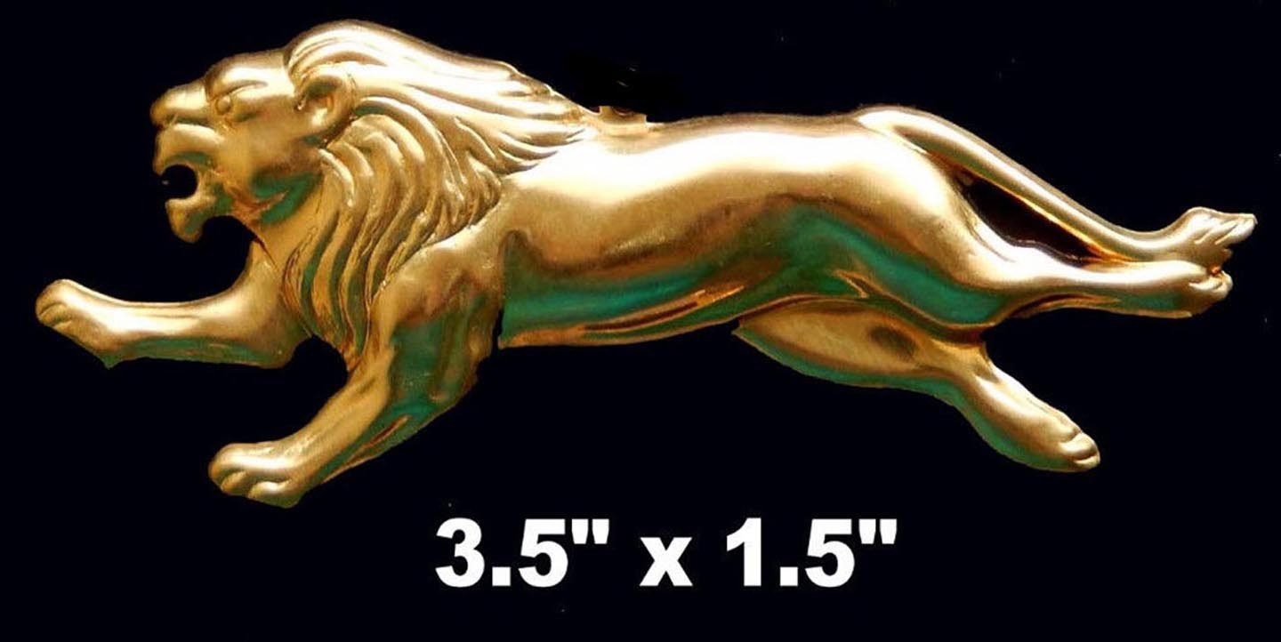 African Lions / Raw Brass Stampings/ XL (1 Pc.) or Small Pair Mirror Image