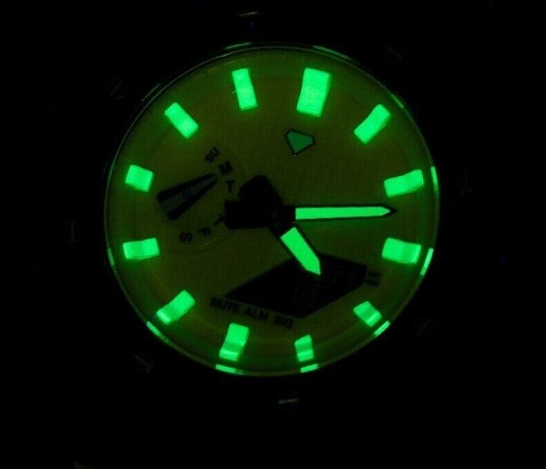Casio G-Shock CasiOAK GA2100 GA2110 Luminous indexes (white color Glows Green)