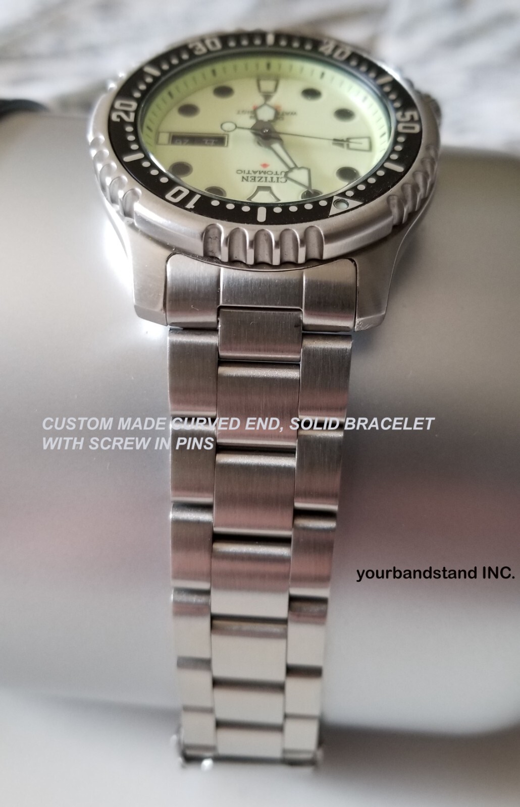 Curved Stainless Steel Watch Band For Citizen NY0040 -50E -17L -09E -09 20mm