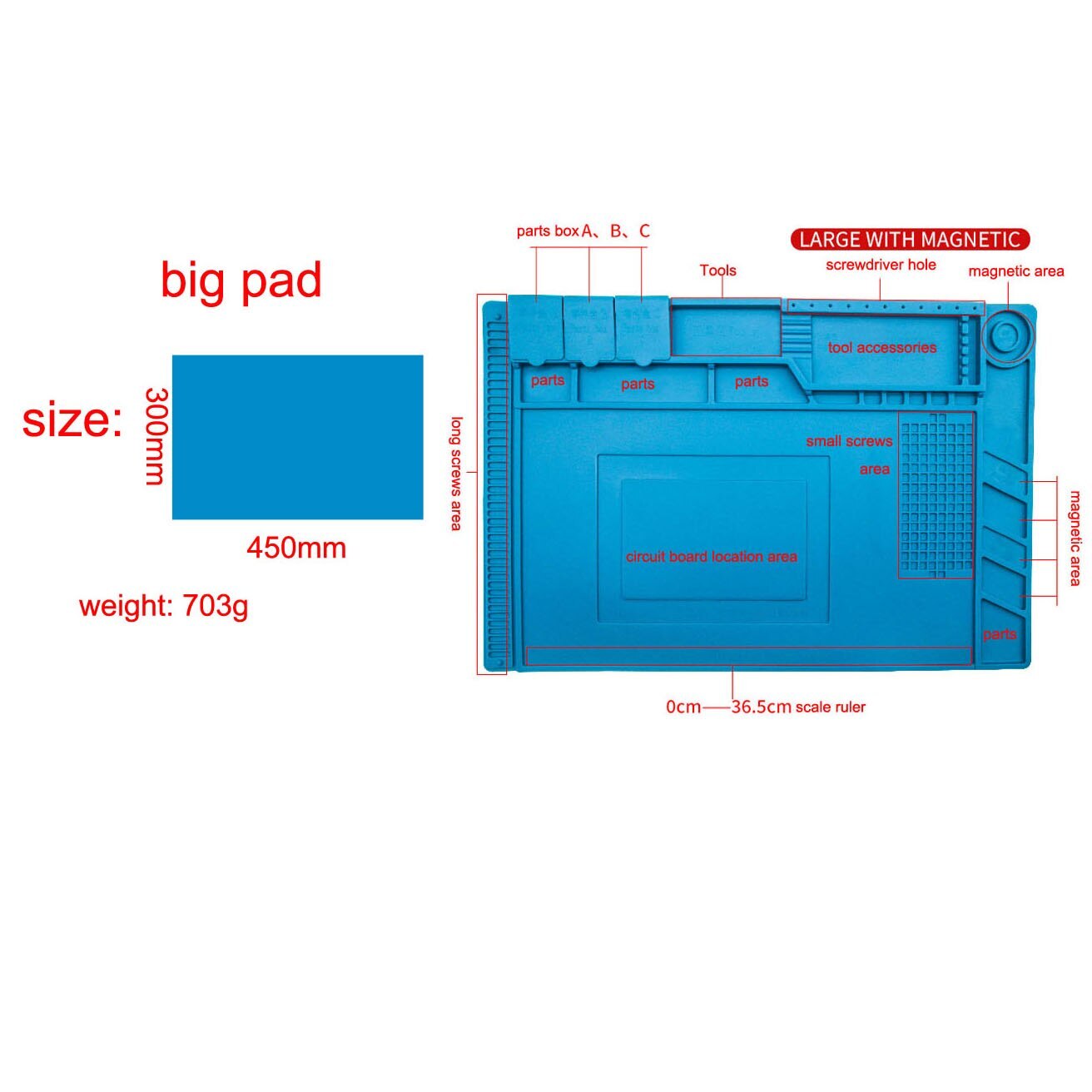 Watch Mobile Phones Camera Repair Silicone Pad Anti Slip Rubber Protective Mat