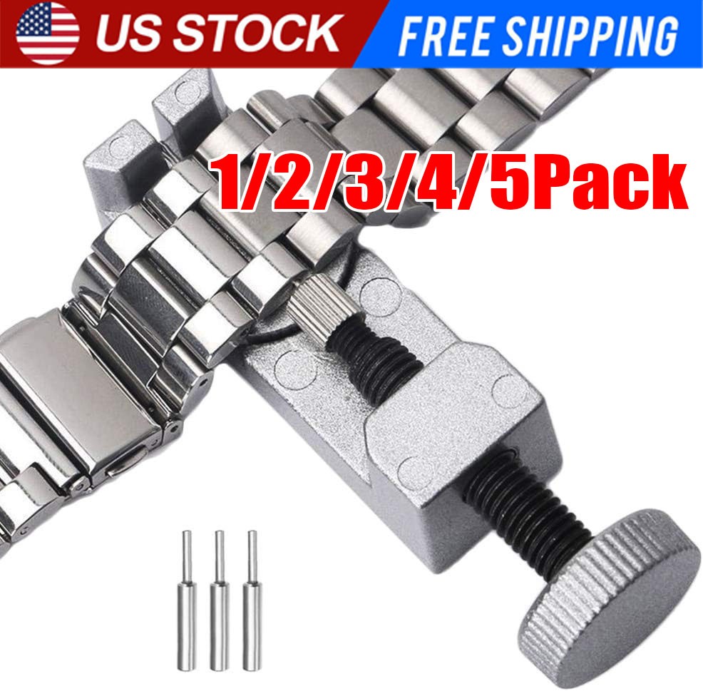 Metal Adjustable Watch Band Strap Bracelet Link Pin Remover Repair Tool Kit US