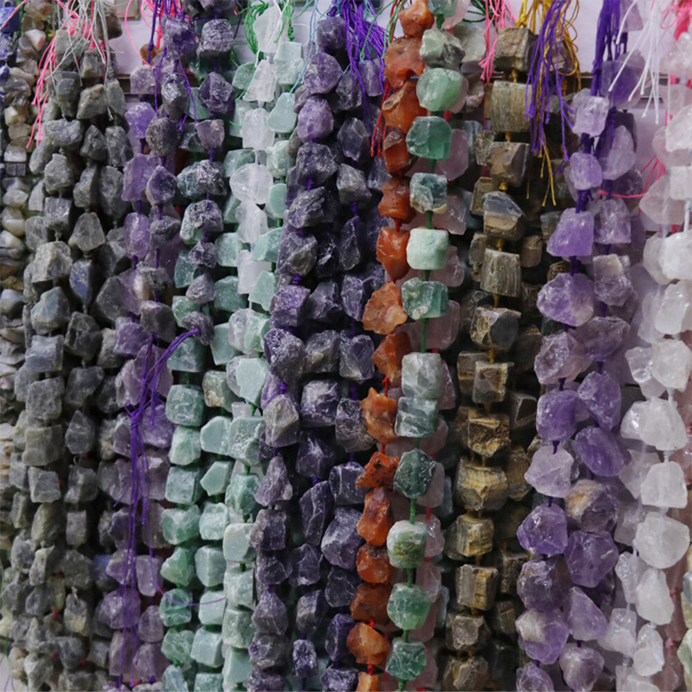 15-30mm Natural Rough Raw Stone Loose Beads Crystal Nugget Mineral Gemstone DIY