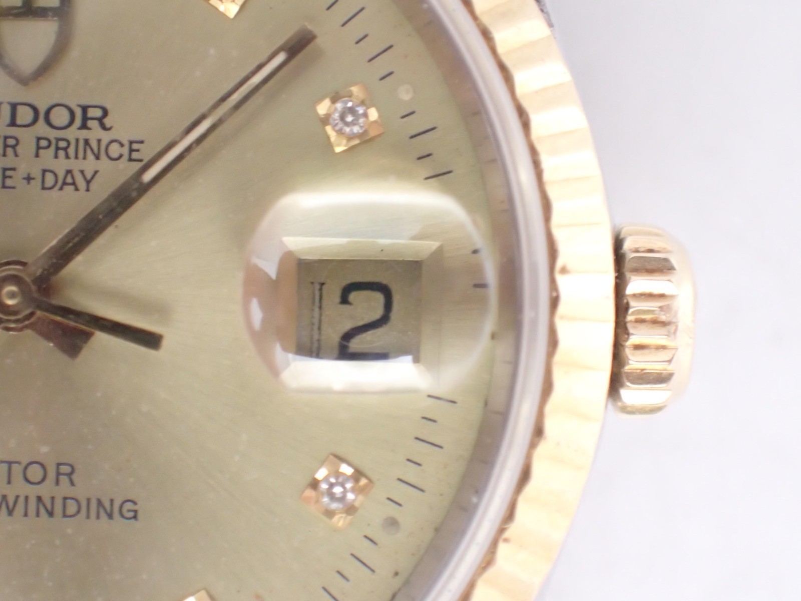 TUDOR Oyster Prince Date + Day Rotor Automatic DayDate Watch Gold Dial 76213