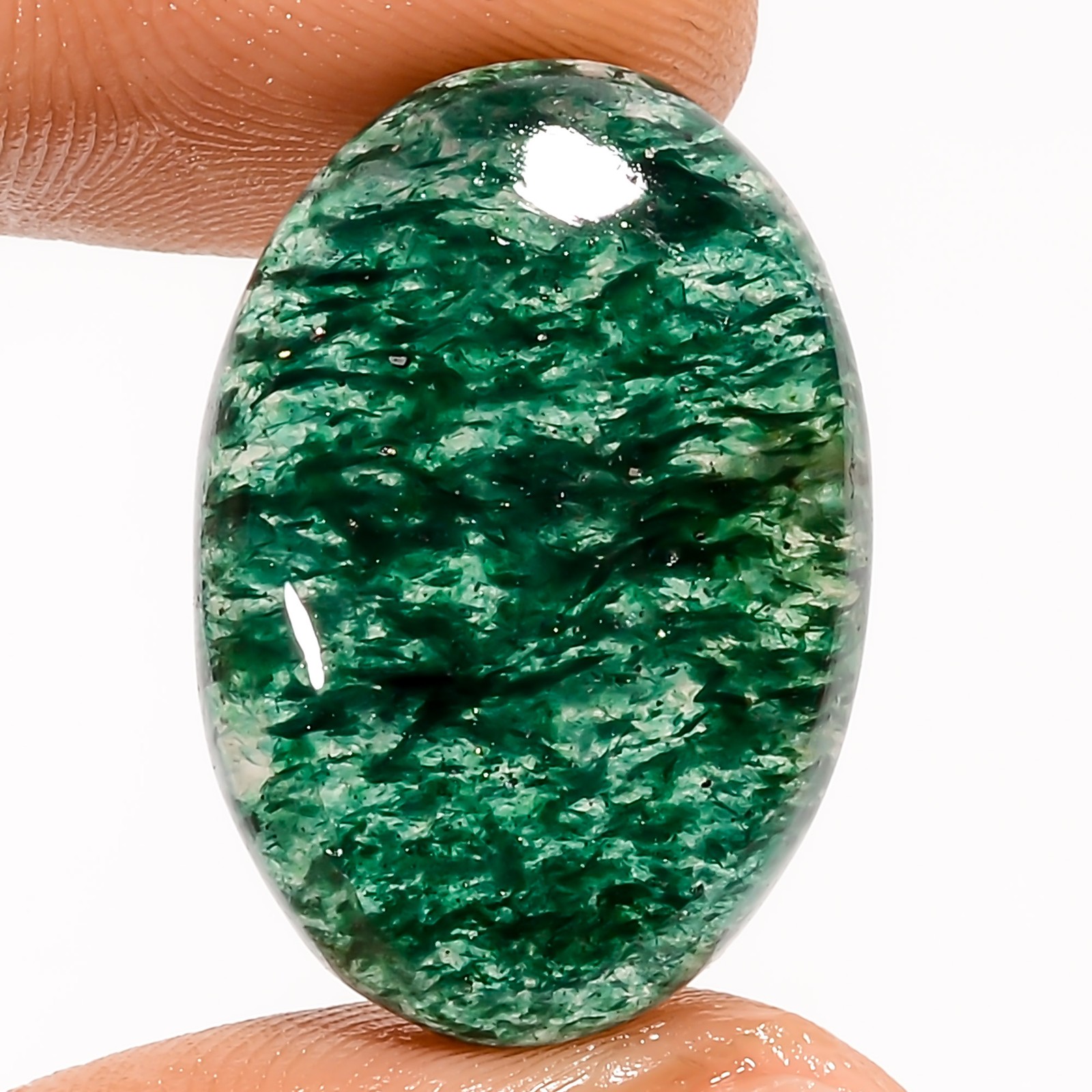 100% Natural Green Aventurine Oval Cabochon Gemstone 22 Ct. 24X16X6 mm GC-41610