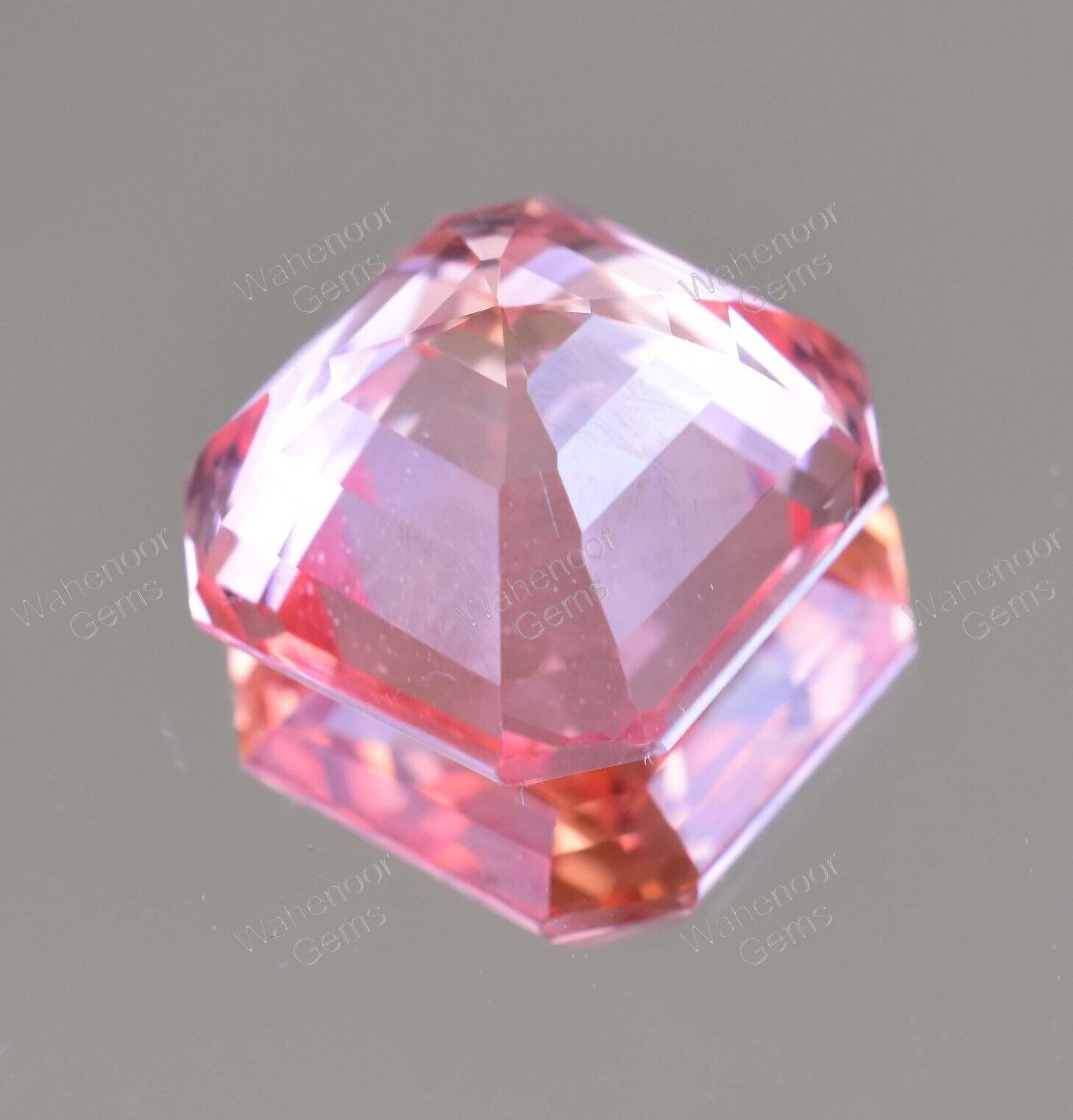 Natural imperial Topaz 20.60 Ct Asscher Stunning Unheated AGL Certified Gemstone