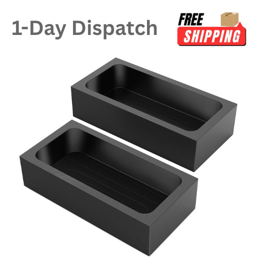 Nelyrho 2 Pack 2.2lbs Graphite Ingot Mold for Gold Silver Copper
