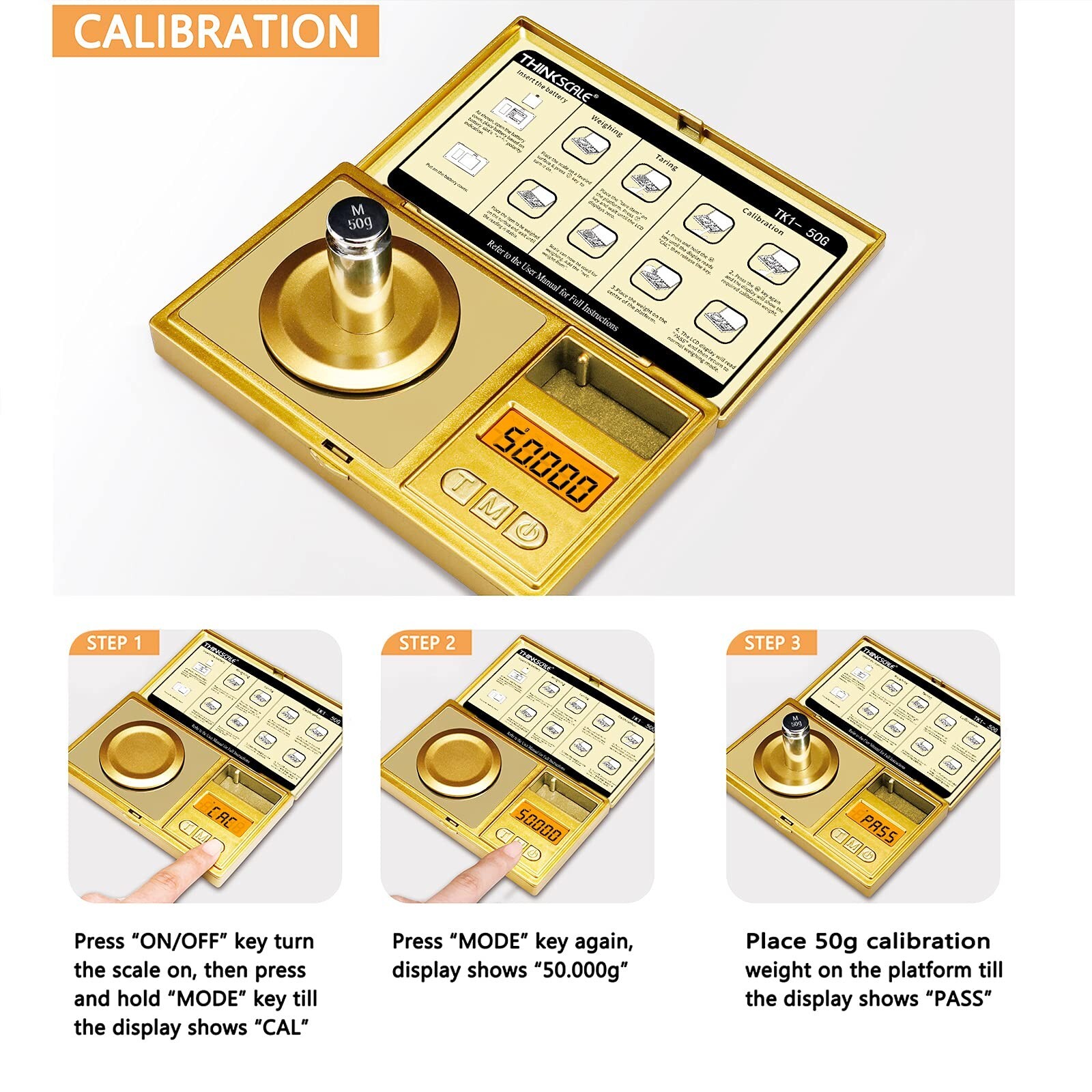 Milligram Scale, 50g/0.001g High Precision Mg Scale, Jewelry Scale with Tare,…