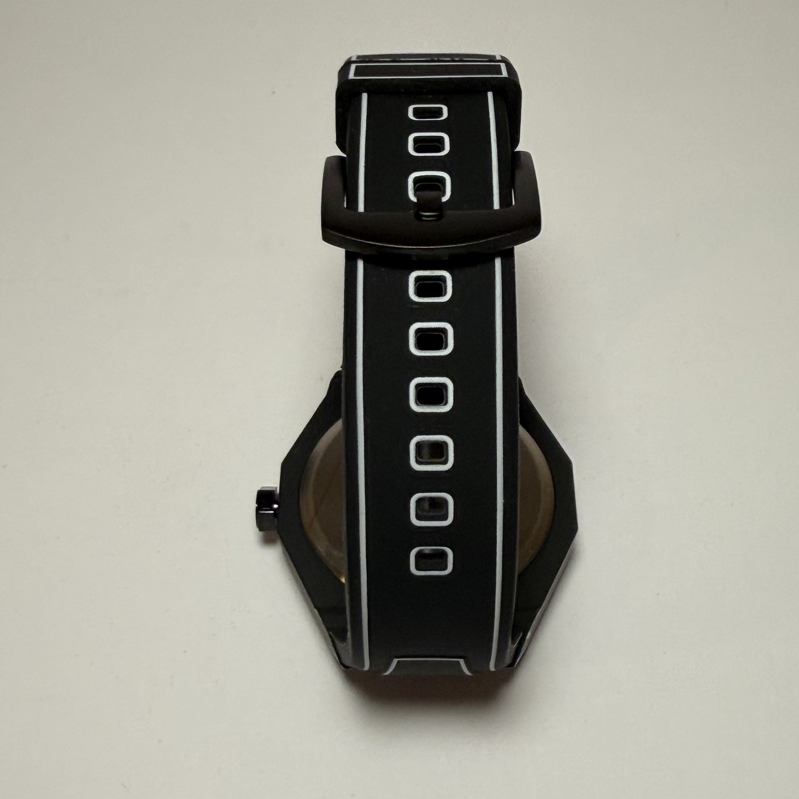 Sketch Retro Style Watch Fashion Simple Analog Silicone Black Rubber Strap Band