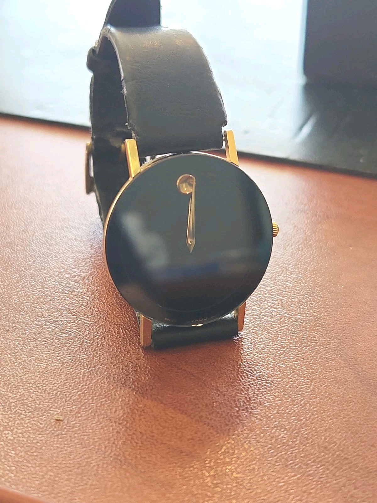 Movado Museum 87-40-882 Ultra Slim 30.5 mm Black Steel/PVD Quartz Wrist Watch