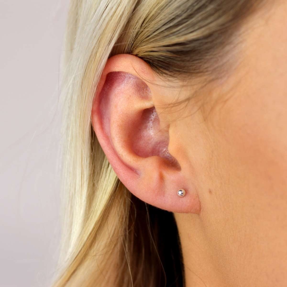 3mm Silver Ball Stud 2mm 4mm 5mm 6mm 7mm, Gold, Silver, Black, Rose Gold