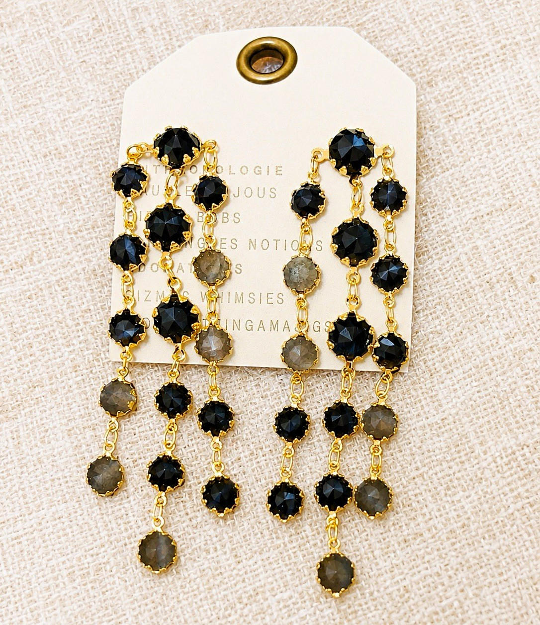 Anthropologie Crystal Fringe Chandelier Dangle Deop Earrings