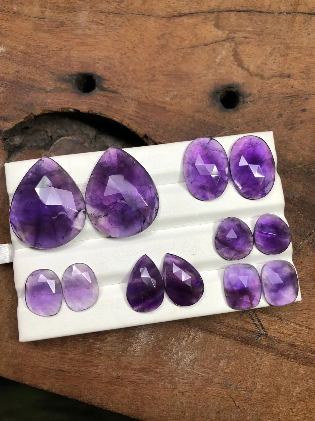 Rose Cut Amethyst Pair: Natural Loose Purple Amethyst Gemstones for Earrings