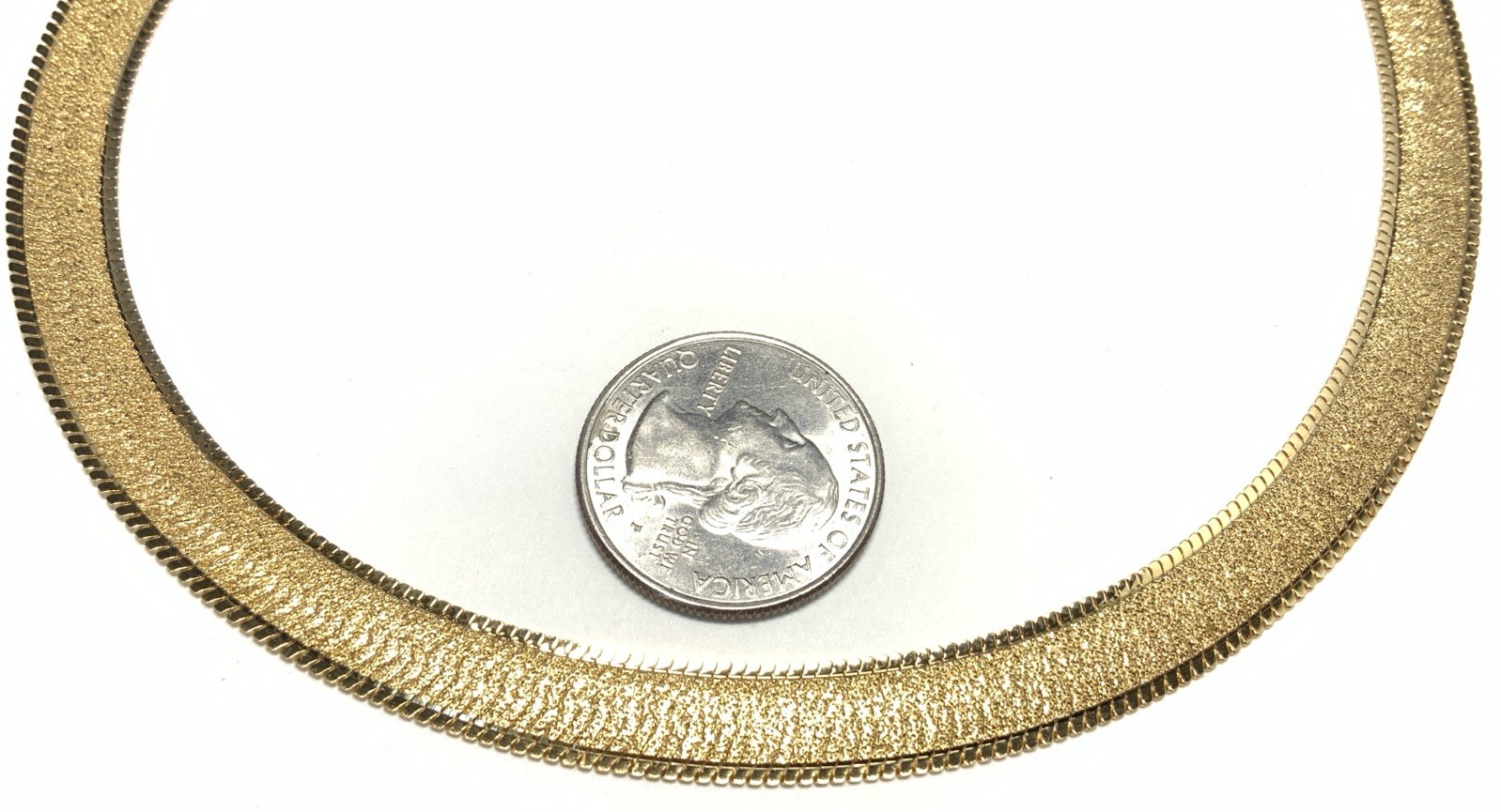 Itaor Vermeil Gold over Sterling 925 Herringbone Necklace 18.75-inches LY11