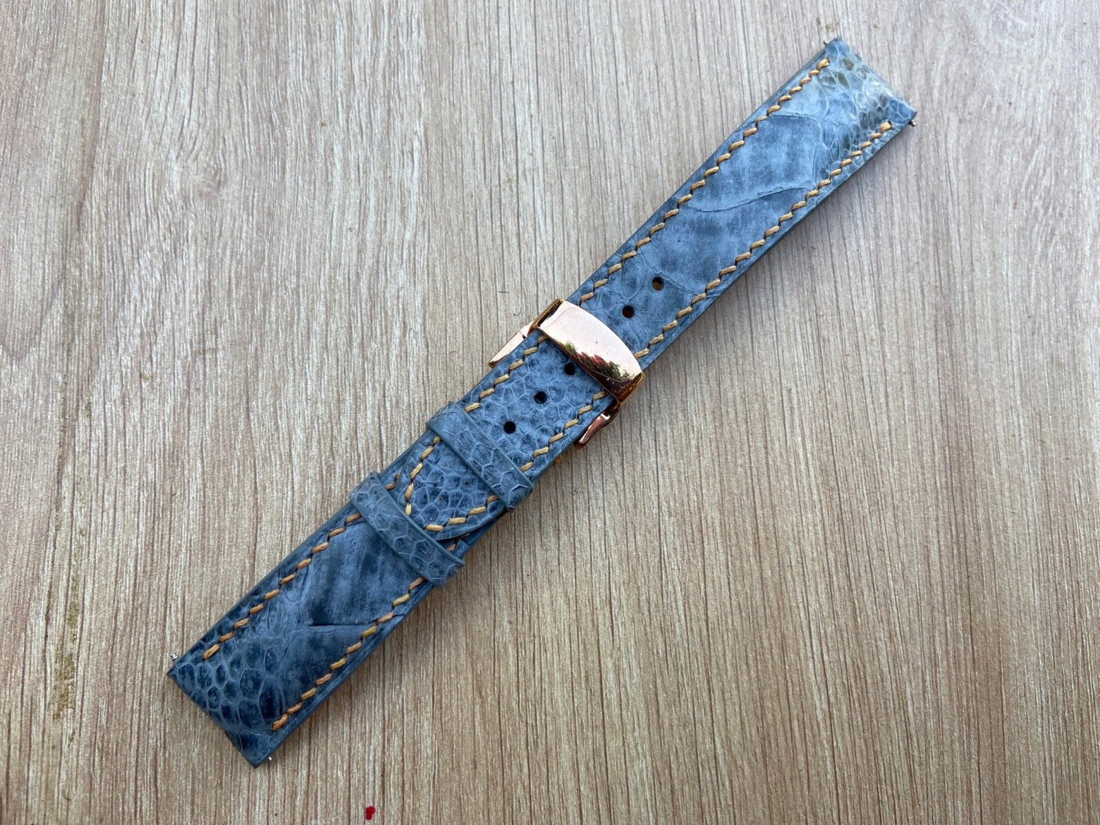 Gray Ostrich Leather Watch Strap Band, Size 18mm 19mm 20mm 21mm 22mm 24mm 26mm